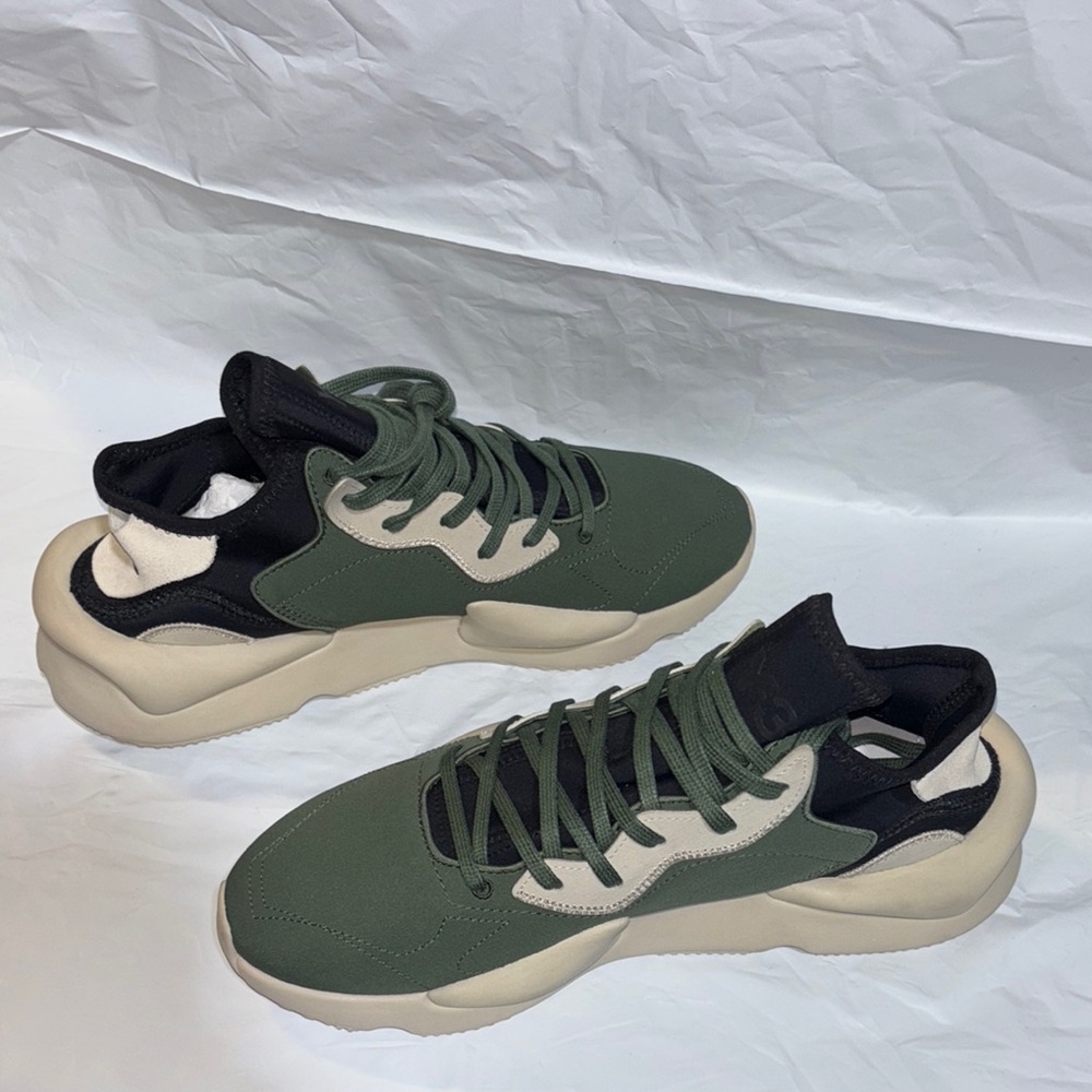 NEW ADIDAS Y-3 Kaiwa Athletic Sneakers Running Fashion Shoes Green Size 10.5 - Picture 7 of 7